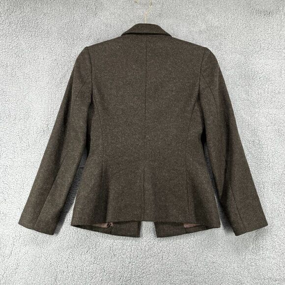 Divina Italian Blazer Wool Blend Size 8 Brown - Picture 13 of 16
